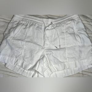 Athleta Cabo white linen shorts Size 16